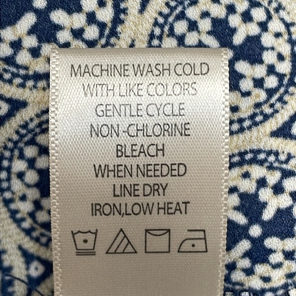 NWT Max Studio Navy Cream Medallion Links Sleeveless Maxi Dress L - Picture 15 of 15